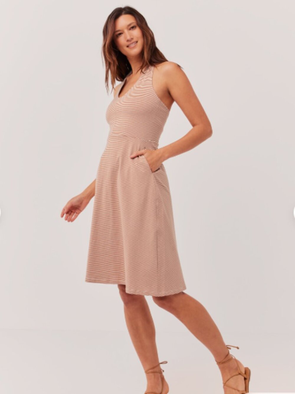 PACT Organic Cotton Halter Fit & Flare Dress NWT XXL